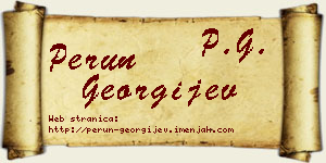 Perun Georgijev vizit kartica